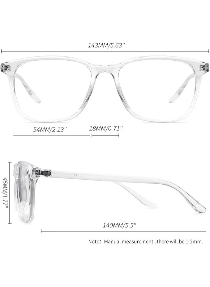 Joopin TR90 Square Blue Light Glasses for Men Women, Clear Lens Blue Light Eyewear for Women Computer Gaming TV Screen Glasses Anti Eye Fatigue - Image 3